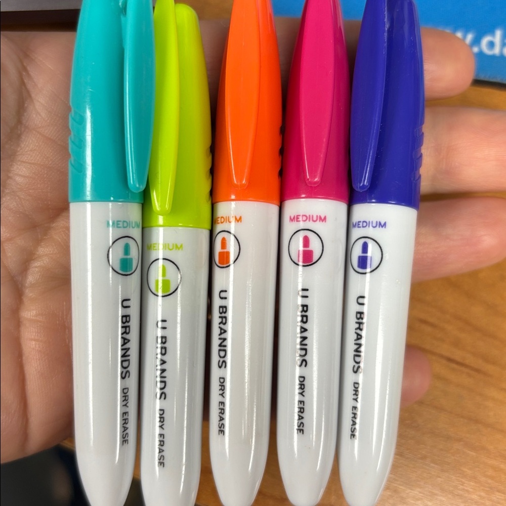 U Brands Dry Erase mini Marker Set - Bright Multi Colors - Picture 2 of 3